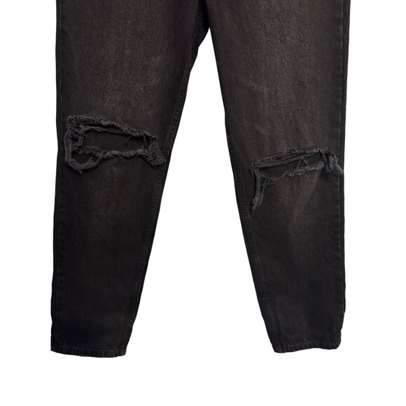 2/$30 ZARA Womens 4 Jet Black Distressed High Waisted Jeans Cotton Casual Style - Picture 7 of 16